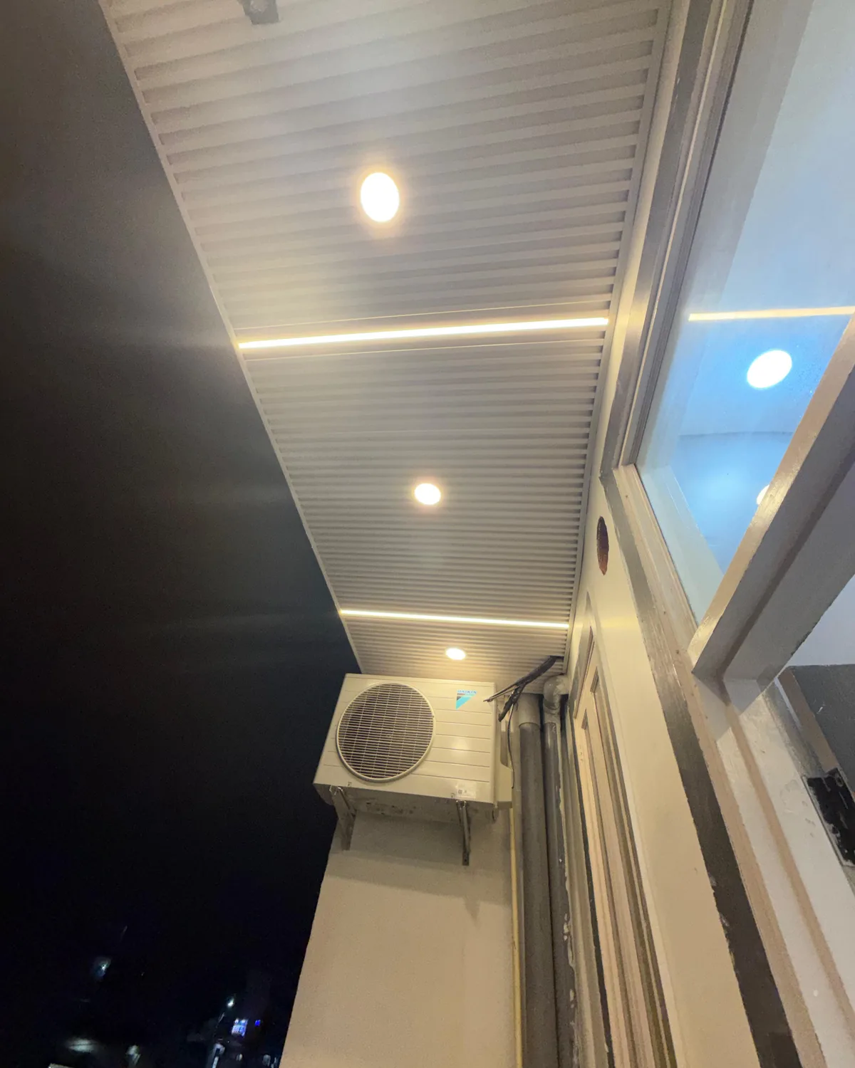 Open balcony with natural light